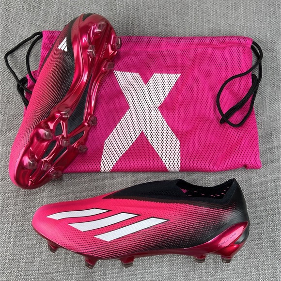 adidas Shoes - Adidas X Speedportal + FG Black Pink Soccer Cleats GZ5126 Men's 6 / Women's 7